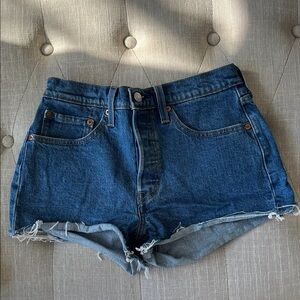 Levi's Original 501 Classic Blue Jean Cut-off Shorts